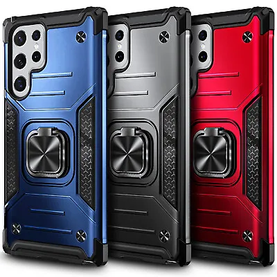 Case For Samsung Galaxy S22/S22+/S22 Ultra Ring Stand Cover W/ Screen Protector • $9.99