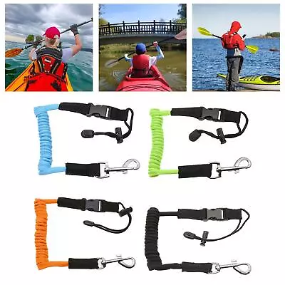 Coiled Lanyard Rope Kayak Paddle Leash Lightweight Fishing Accessories Tool • £7.30