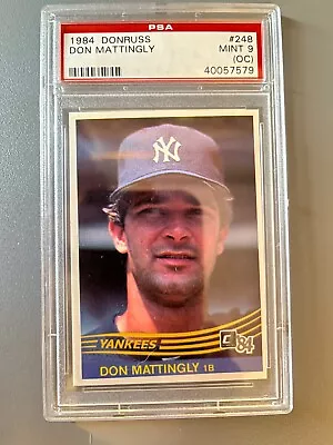 1984 Donruss #248 Don Mattingly PSA 9 Mint RC Rookie Card (OC) • $119