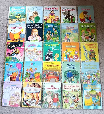 LOT Of 25 Vintage To Modern Little Golden Books Good To Very Good Condition • $24.95