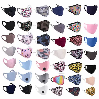 £3.09 • Buy Face Mask Washable Reusable Masks Mouth Nose Breathable Protection Cotton UK