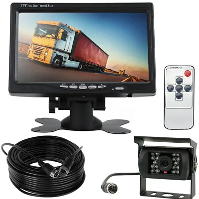 7  Car HD Rear View Reversing Camera System W/ Parking Monitor For Truck Caravan • £56.99
