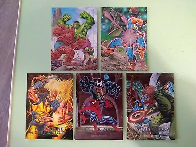 Marvel Masterpieces 1992 Skybox Battle Spectra Card Foil Etch Set ~ 1 2 3 4 5 D • $49.95