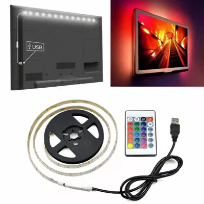 5050 Rgb Led Strip Lights Colour Changing Tape Under Cabinet Tv Kitchen Lighting • £11.99