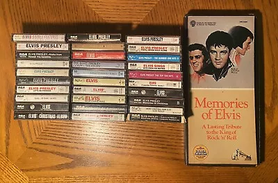 Elvis Presley -Cassette Tape Lot Of 33 Preowned Vintage - See Pics For Details • $20