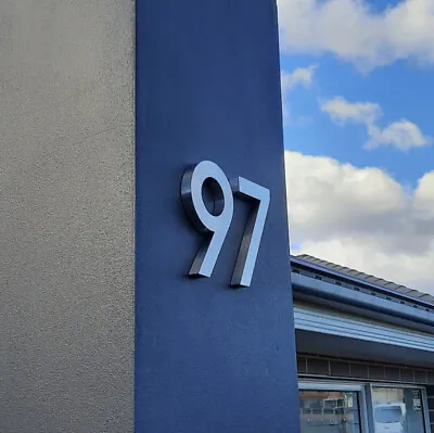 £52.56 • Buy 3D Illuminated Steel House Number Custom Made Laser Cut Stainless Steel