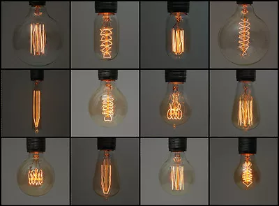 Vintage Industrial Filament Edison Light Lamp Bulbs | E27 Es Screw & B22 Bayonet • £4.99