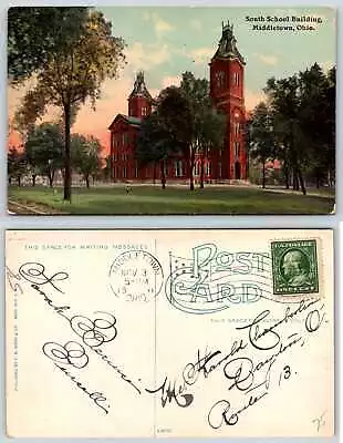 Middletown Ohio SOUTH SCHOOL BUILDING Postcard L538 • $2.99