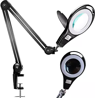 LED Magnifying Glass Desk Lamp For Close Work Craft & Reading Table Light With  • $88.99