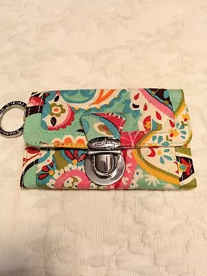 Vera Bradley Wallet Tutti Frutti Design Snap Buckle Close Keychain ID Zip Pouch • $9