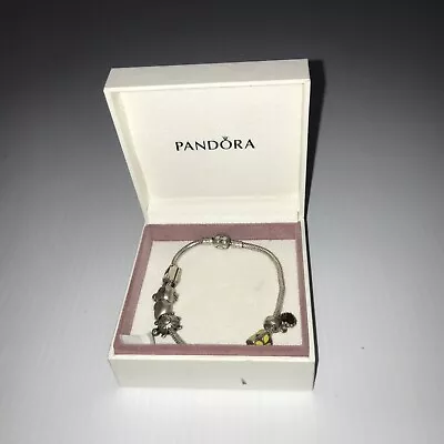 Pandora Bracelet With Charms 925 ALE • $165