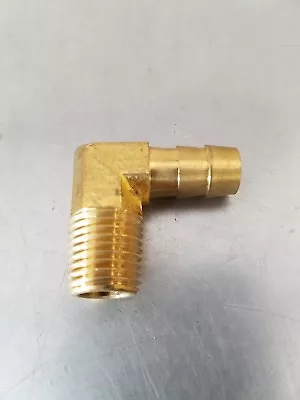 B-HB3109-04-04    1/4 HOSE BARB ELBOW X 1/4 MALE NPT Brass Pipe Fitting • $6.89