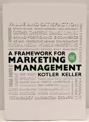 A FRAMEWORK FOR MARKETING MANAGEMENT 6e Phillip Kotler Keller Paperback • $29.90