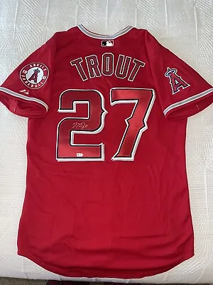Mike Trout Signed Anaheim Angels Majestic Red Jersey MLB Authentication Holo • $1000