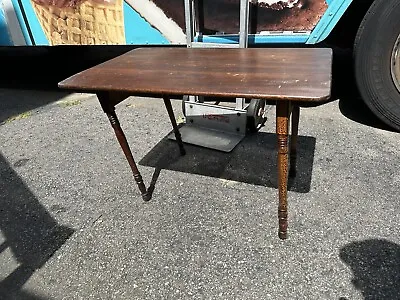 Antique South Paris Mfg Co Maine Folding Wood Sewing Table No. 13 Small Version • $150