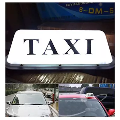 White Light Taxi Roof Sign Taxi Cab Magnetic Taximeter Cab Top Lamp 12V US • $23.99