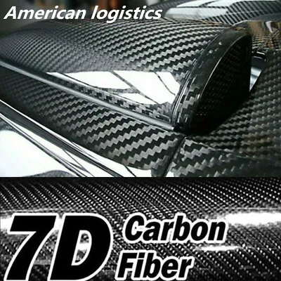 $14.99 • Buy For Chevrolet 7D Car Glossy Carbon Fiber Vinyl Film Auto Interior Wrap Stickers