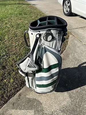 Adidas Samba White / Green Men’s Stand 6 Golf Bag Burlington County Club PGA • $99.99