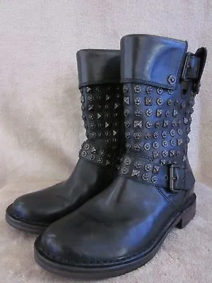 UGG Australia Conor 1003605 Studded Black Leather Boots Shoes US 5 M EUR 36 NWOB • $199.99