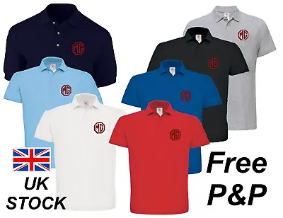 Classic Car MG Embroidered Logo Polo Shirt Various Colours Personalised Free P&P • £17.99