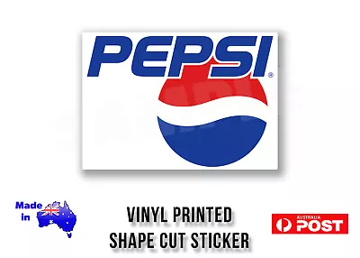 Pepsi Cola Vinyl Print Sticker Decal 150 X 105mm Collector / Fridge FREE POST! • $6.95