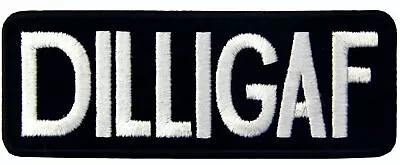 DILLIGAF Embroidered IRON-ON Patch Funny Badge Emblem Vest Jacket Sewn Applique • $4.95