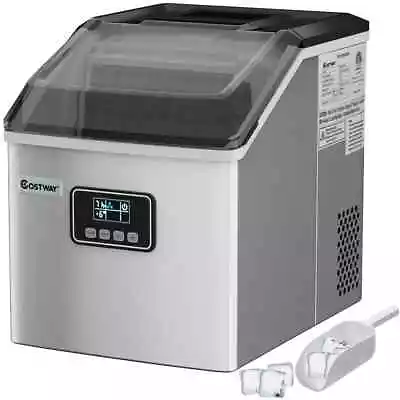 48Lbs/24H Self-Clean Stainless Steel Ice Maker Machine Countertop W/ LCD Home • $149.99