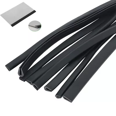 Black Rubber U Channel Edging Trim Seal Strip Inner Width 0.5mm-12mm High 5-18mm • £1.67