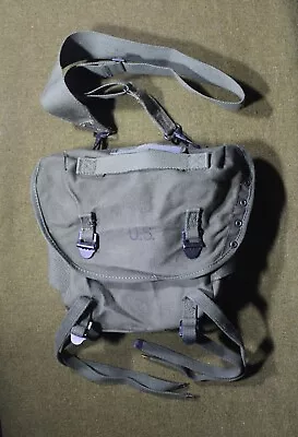 Vietnam Period US M61 Canvas Buttpack With A Shoulder Strap. • $49.95