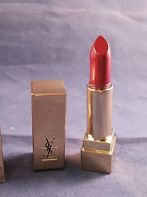 YSL Dark Red Lipstick Rouge Pur Couture Satiny Radiance 71 Black Red Lip Stick • £13