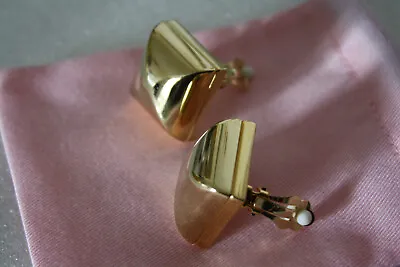 Marc Jacobs Gold Square Pyramid Clip Earrings NWT • $32