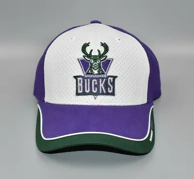 Milwaukee Bucks Reebok NBA Brim Spell Out Adjustable Strapback Cap Hat • $24.95