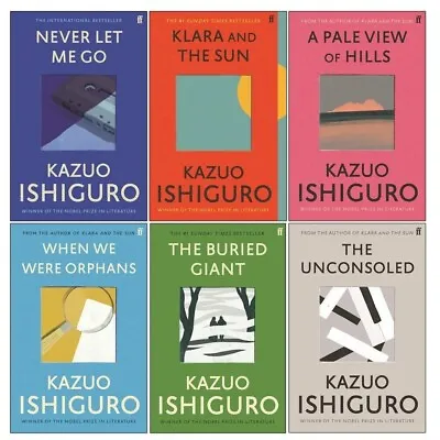 Kazuo Ishiguro Collection 6 Books Set Never Let Me Go Unconsoled Buried Giant • $96.78