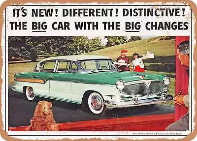 METAL SIGN - 1956 Hudson Hornet V8 Custom Four Door Sedan Vintage Ad • $18.66