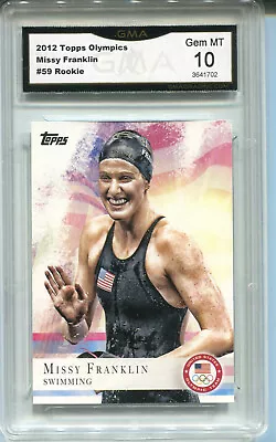 2012 Missy Franklin Topps Usa Olympics Swimming Rookie Gem Mint 10 #59 • $22.49