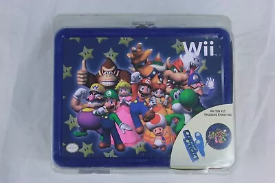 Wii Tin Kit Lunch Box For Nintendo Wii New Sealed Super Mario Blue • $46.36