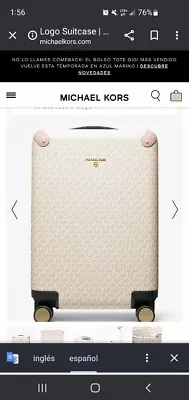 Michael Kors Logo Suitcase VANILLA/SOFT PINK • $425