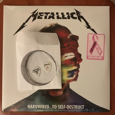 £74.99 • Buy METALLICA Hardwired...To Self-Destruct Pink Vinyl 2LP + LARS SIGNED PICK Etc