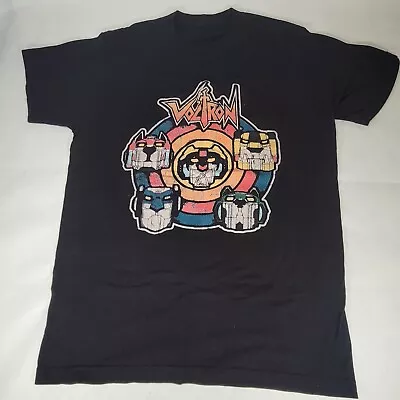 Voltron Graphic Black T-Shirt Size Medium Men's Retro Cartoon Tee • $5