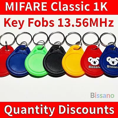 MIFARE CLASSIC 1K S50 13.56MHz KEY TAG FOB ISO14443A CHIP CARD FOBS RFID NXP NFC • $440