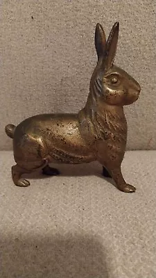 Vintage Cast Iron Rabbit Bank • $80