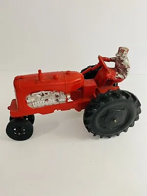 Red Auburn Rubber Toy Red Tractor 1950s Tractor 572 READ DESCRIPTION  • $31.79
