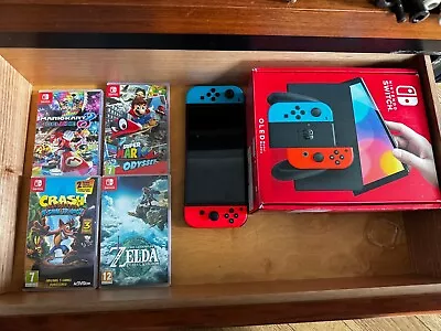 Nintendo Switch OLED Model HEG-001 Handheld Console - 64GB Bundle • $600