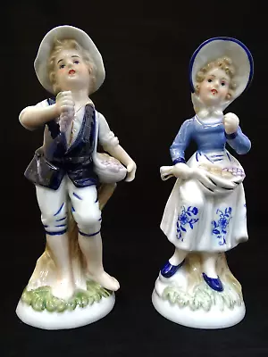 Set Of 2 Figurines / Harvesting / Boy And A Girl • $9.99