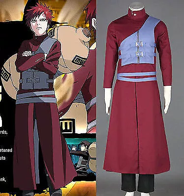 NARUTO Sabaku No Gaara Cosplay Costume Costume Manga Kazekage Sama Cartoon Top • $91.83