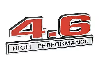 4.6 Liter Engine High Performance Emblem Badge Logo In Chrome & Red - 5  Long • $13.22