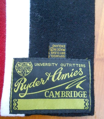 £24.99 • Buy Ryder & Amies Cambridge  University Student Striped Scarf All Wool