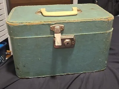 Vintage TrainCase Blue. Makeup Luggage Suitcase • $21.80