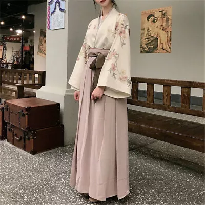 2022 Japanese Kimono Dress Women Cardigan Yukata Streetwear • £29.95