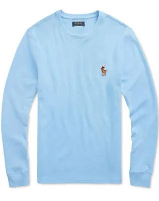 Polo RALPH LAUREN Men’s Shirt Bear Riding Waffle Knit Thermal Long Sleeve Shirt • $39.99